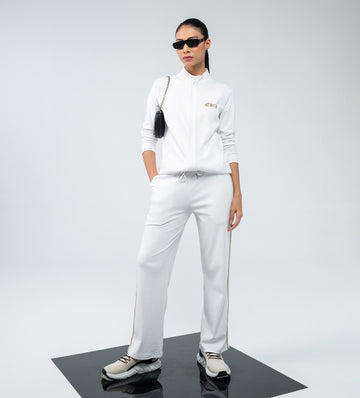 Sweatshirts Zipper Sweatshirt luxe white sweatshirt