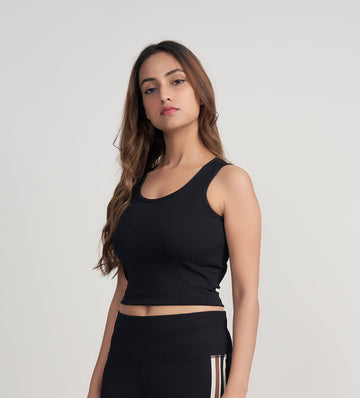 Tanks & Tops Crop Top Sporty & Chic Black Tank