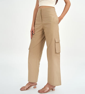 Trackpants Wide Leg Trackpant Trendy Tan Woven pant
