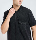 999 Polo T-Shirt Dark Delight Acid Wash Polo T-Shirt
