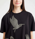999 T-Shirt Black Monochrome Oversize Tee