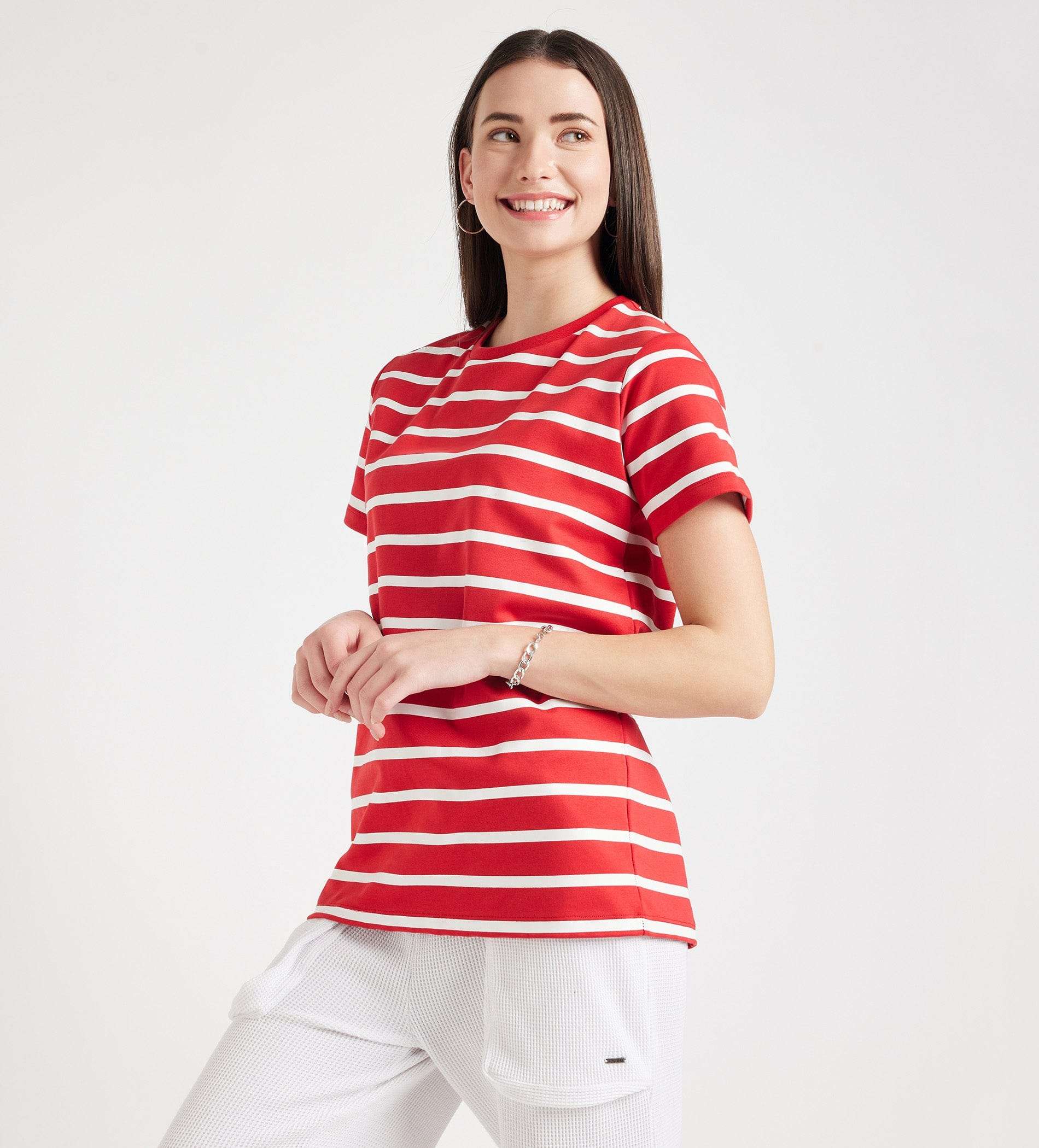 999 T-Shirt Oversized Tee In Classic Stripes
