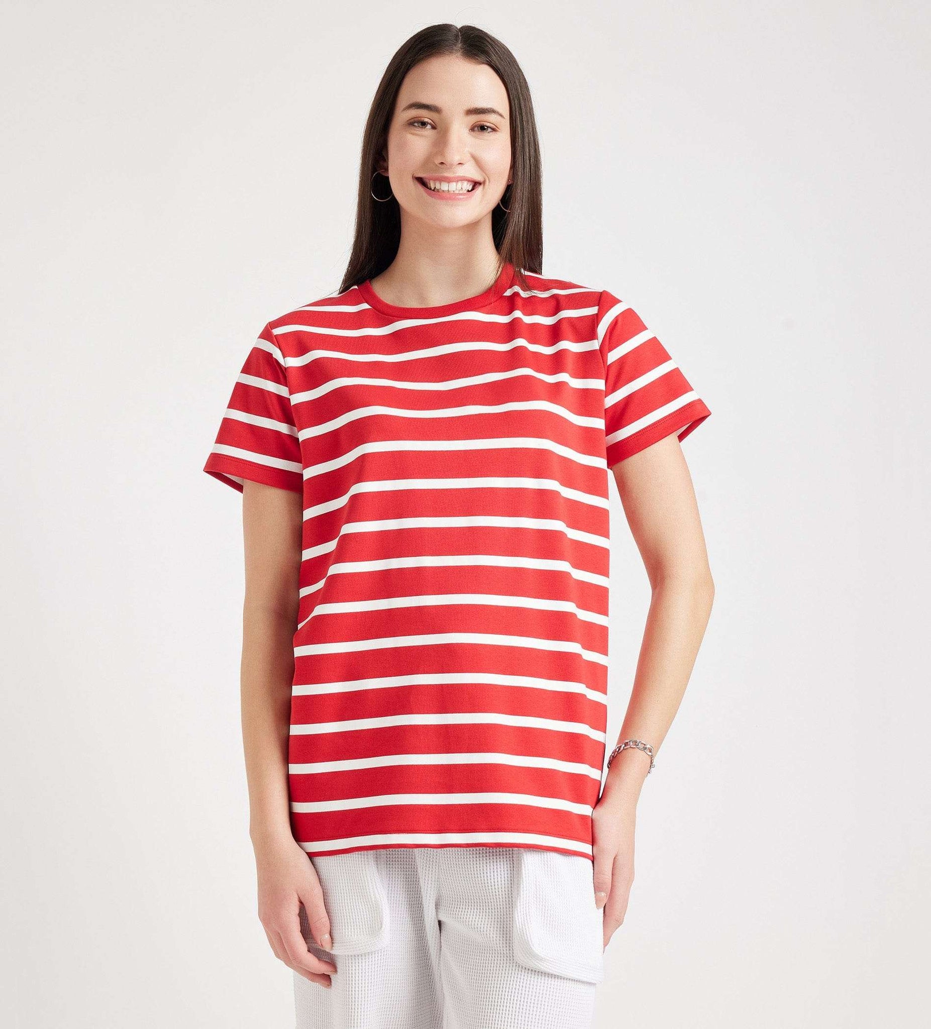 999 T-Shirt Oversized Tee In Classic Stripes