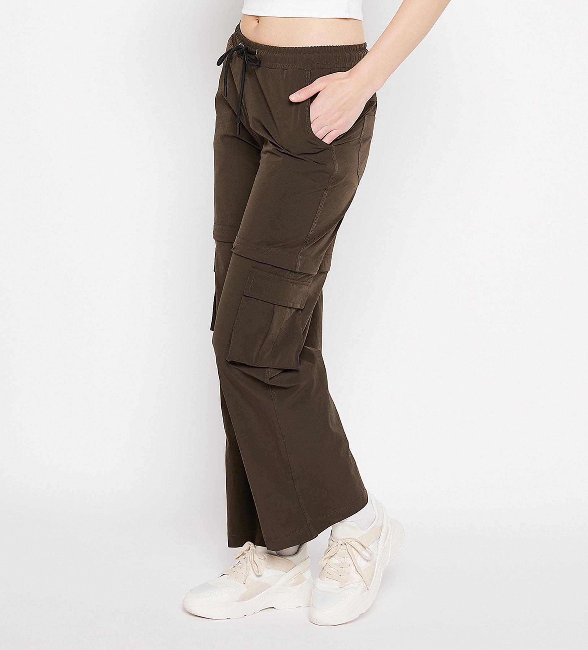 Cargos Cargos Brown Multi Functional Regular Cargo Pants for Women