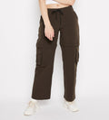 Cargos Cargos Brown Multi Functional Regular Cargo Pants for Women