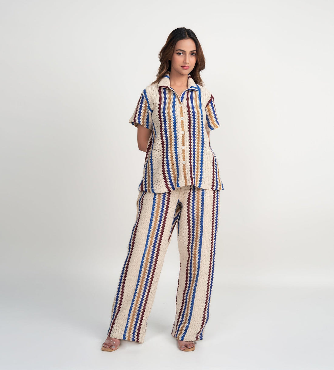 Co-ords Co-Ords Boho Stripe Crochet Co-ord