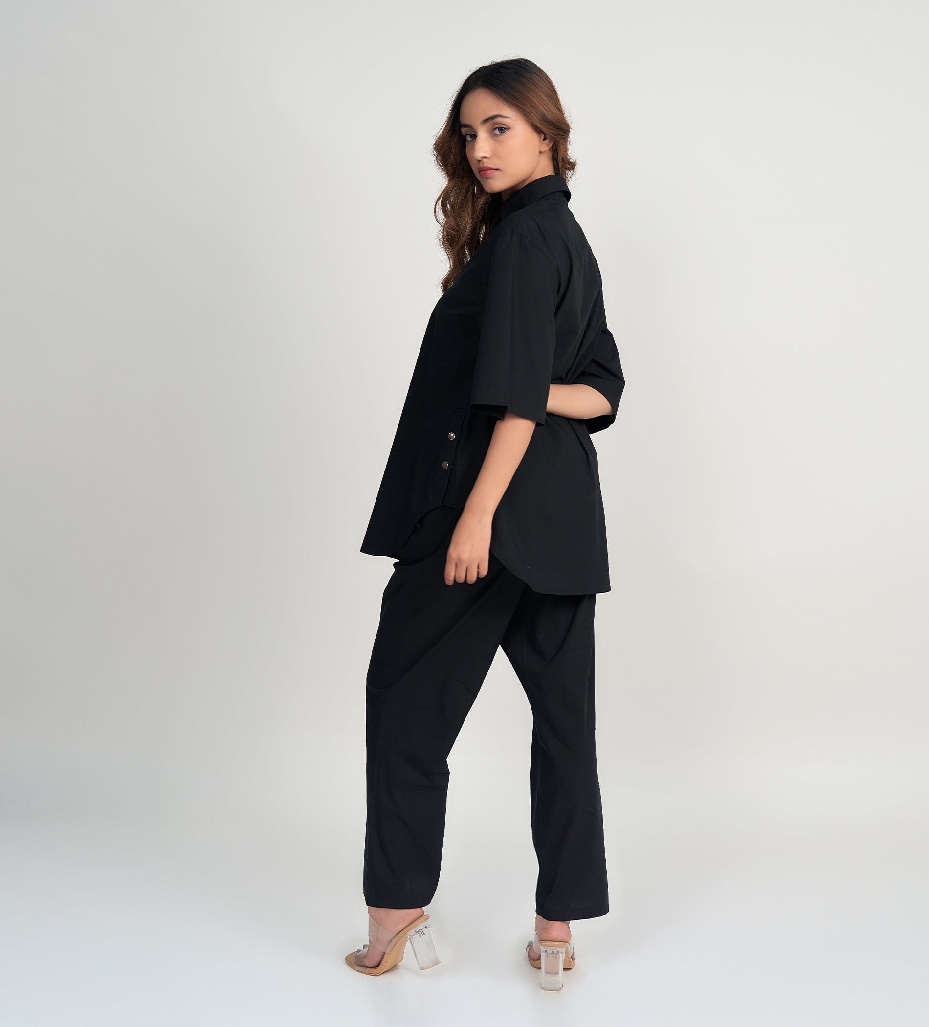 Co-ords Co-Ords Minimalist Black Woven co-ord