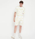Co-ords Co-Ords Off White Textured Oversized Co-Ord & Shorts Set for Men