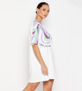 Dresses Printed Dress White Go With The Flow Oversized Dress for Women