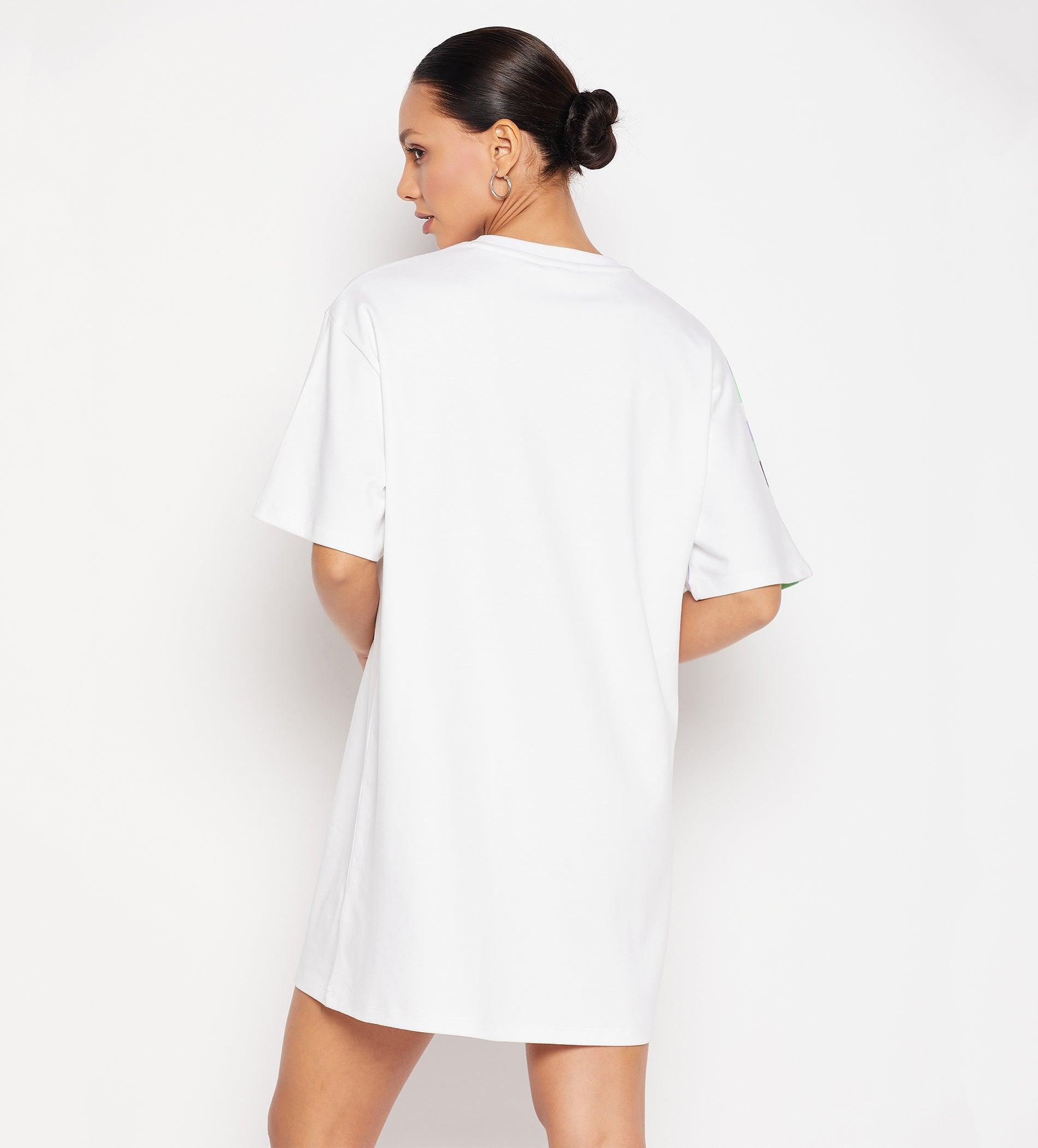 Dresses Printed Dress White Go With The Flow Oversized Dress for Women