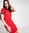 Dresses T Dress Contrast Collar Knit Polo Dress