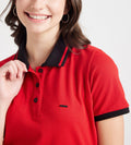 Dresses T Dress Contrast Collar Knit Polo Dress