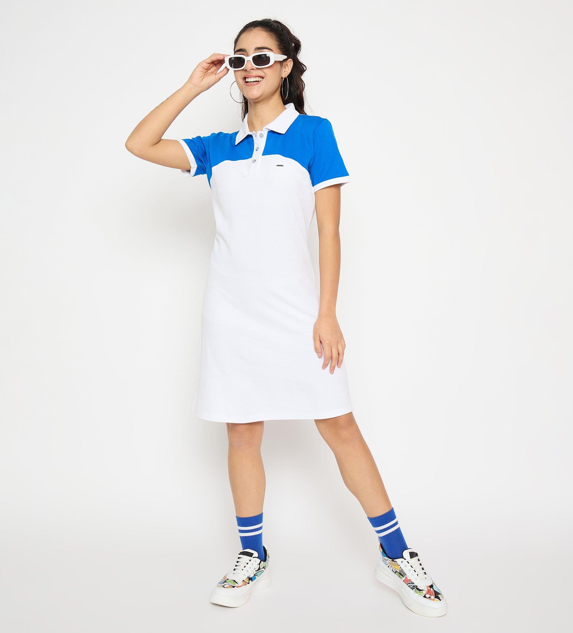 Dresses T Dress Dynamic Colour block Polo Dress