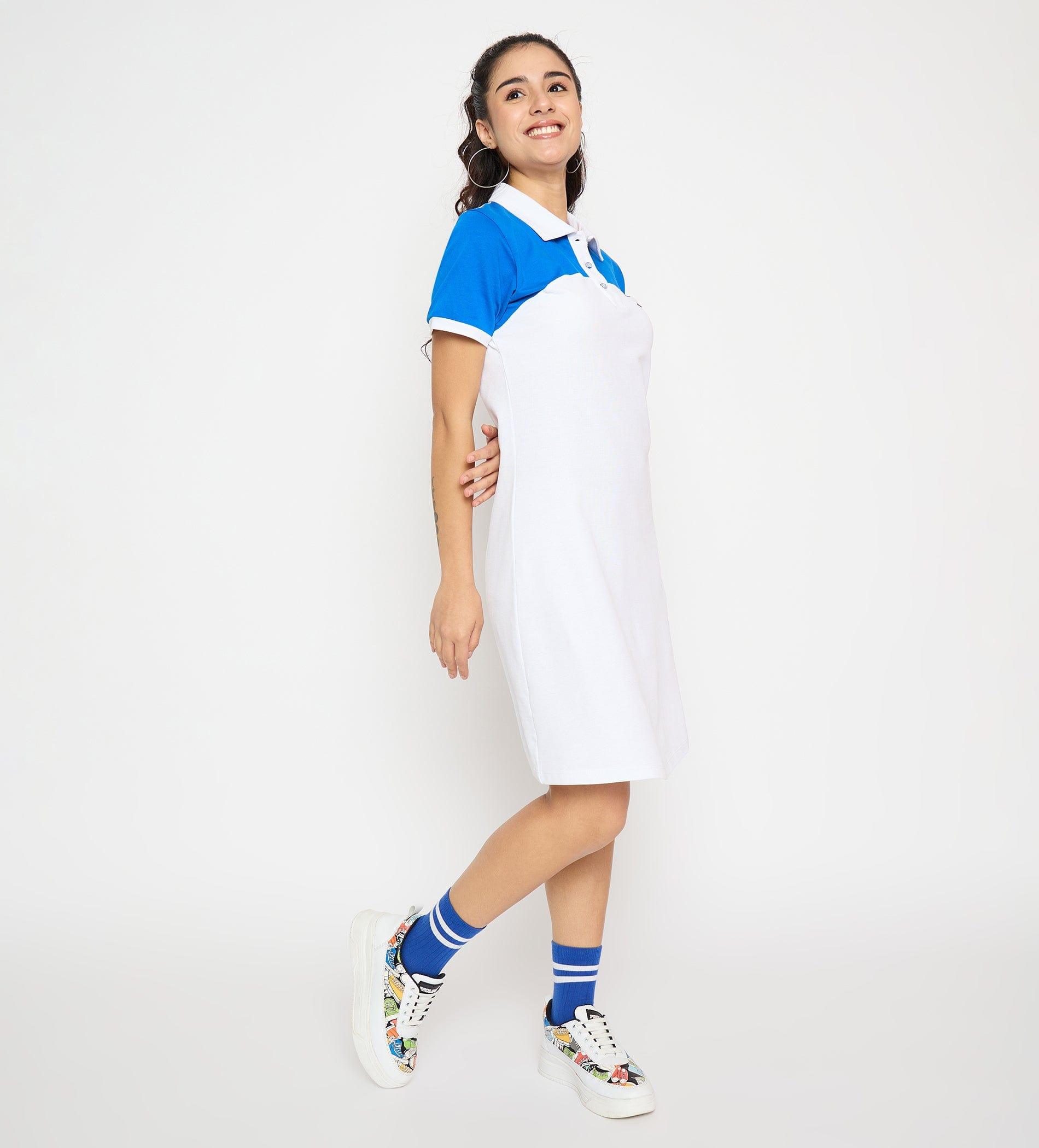 Dresses T Dress Dynamic Colour block Polo Dress