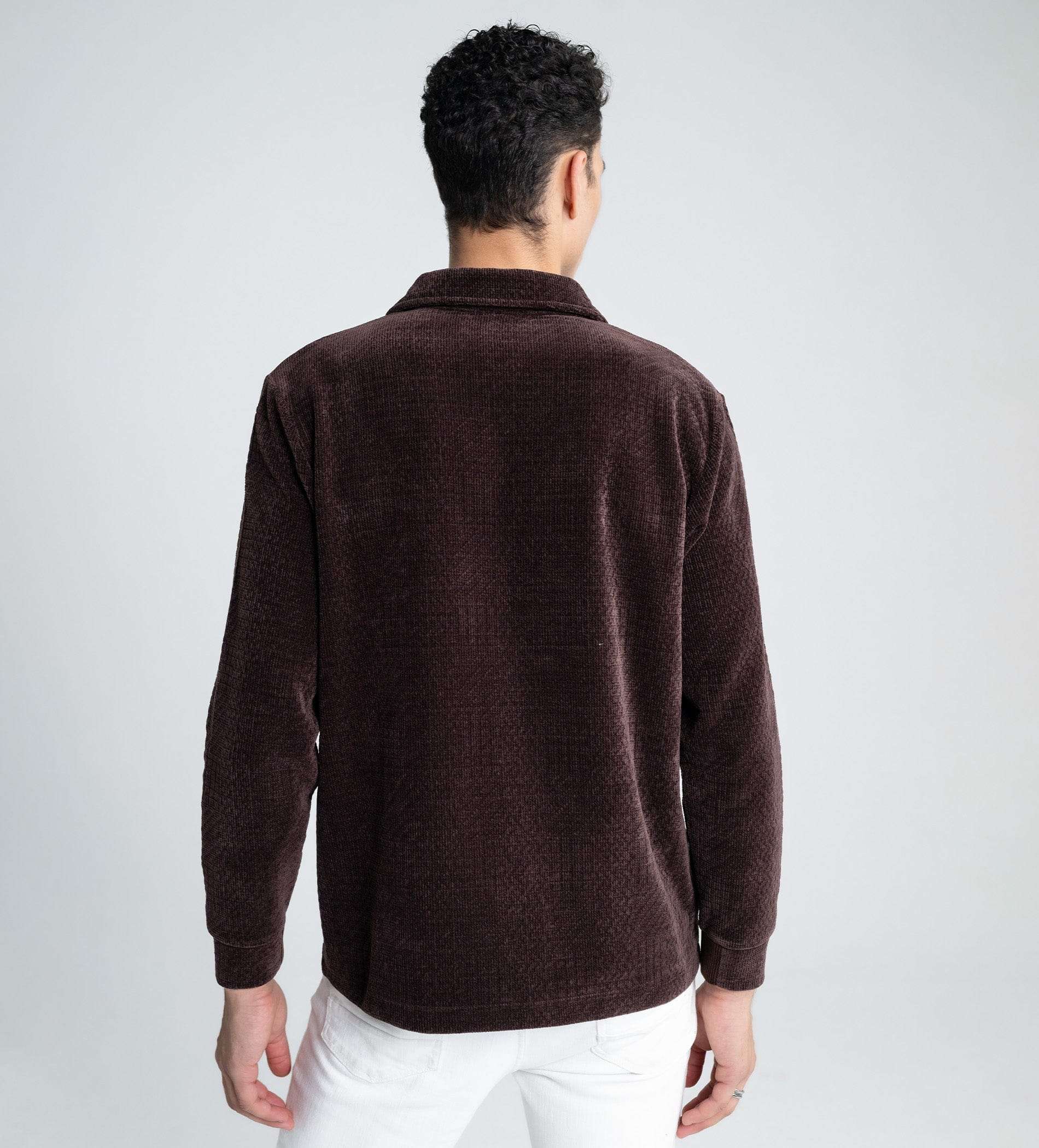 Jackets Shacket Winter Warmth Dark Brown Shacket