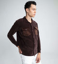 Jackets Shacket Winter Warmth Dark Brown Shacket