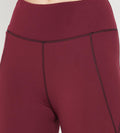 Leggings Leggings Maroon High Waist Tights for Women