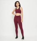 Leggings Leggings Maroon High Waist Tights for Women