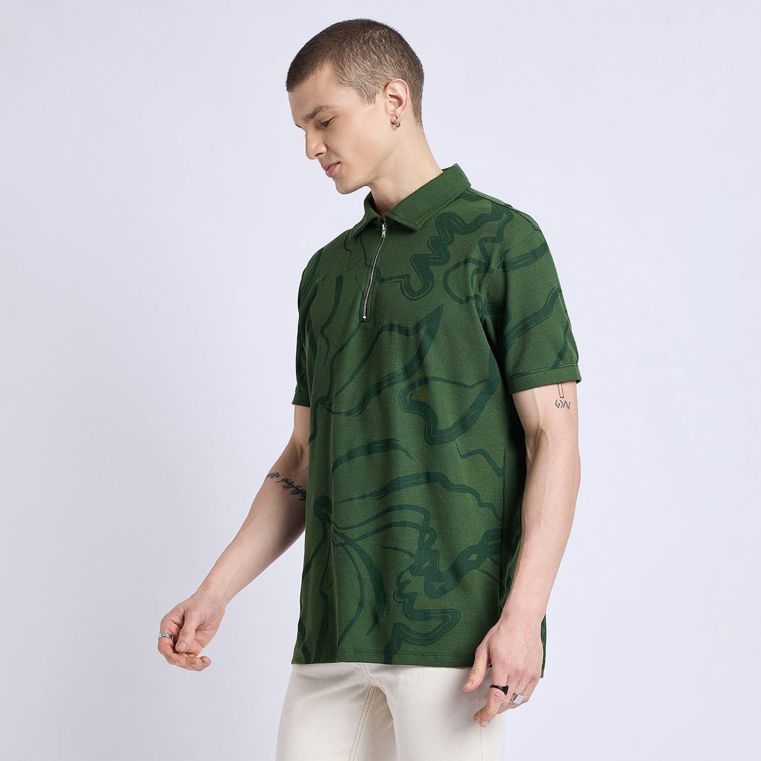 Polos Polo T-Shirt Botanical Bliss Textured Polo T-Shirt