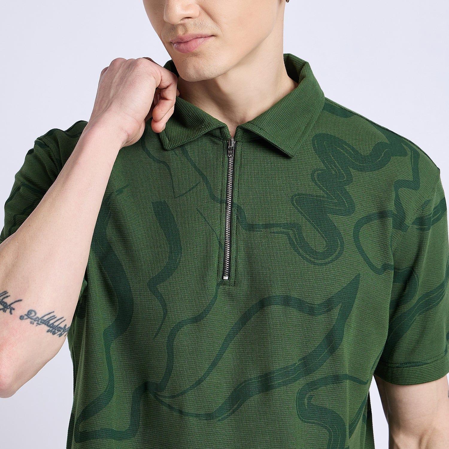Polos Polo T-Shirt Botanical Bliss Textured Polo T-Shirt