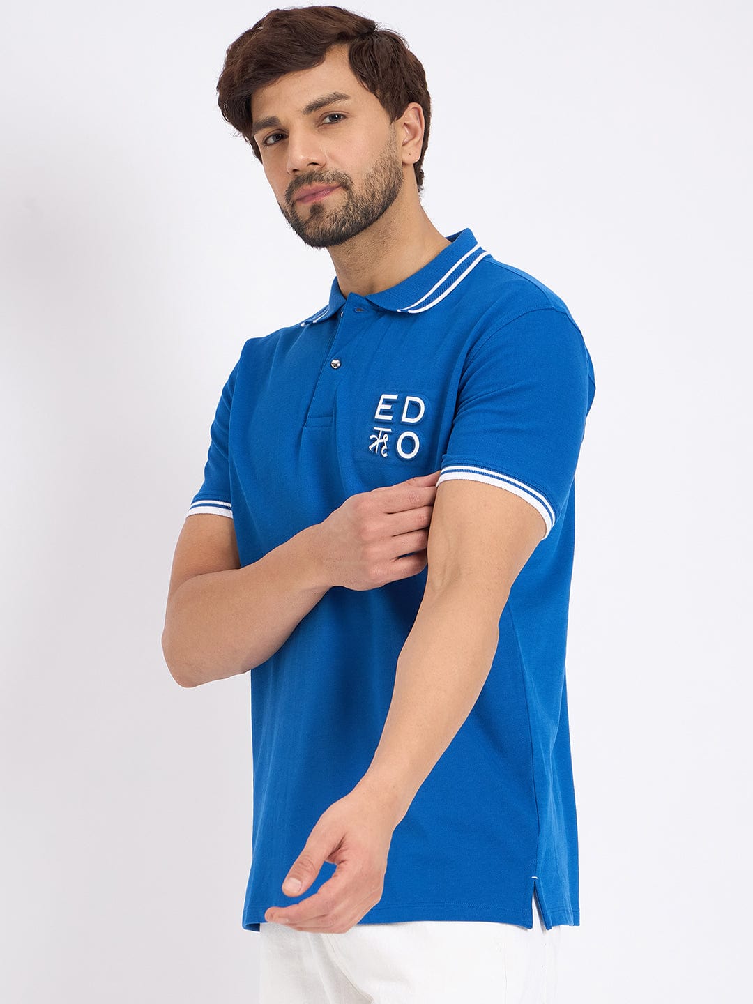 Polos Polo T-Shirt Classic Textured Embossed Polo T-Shirt