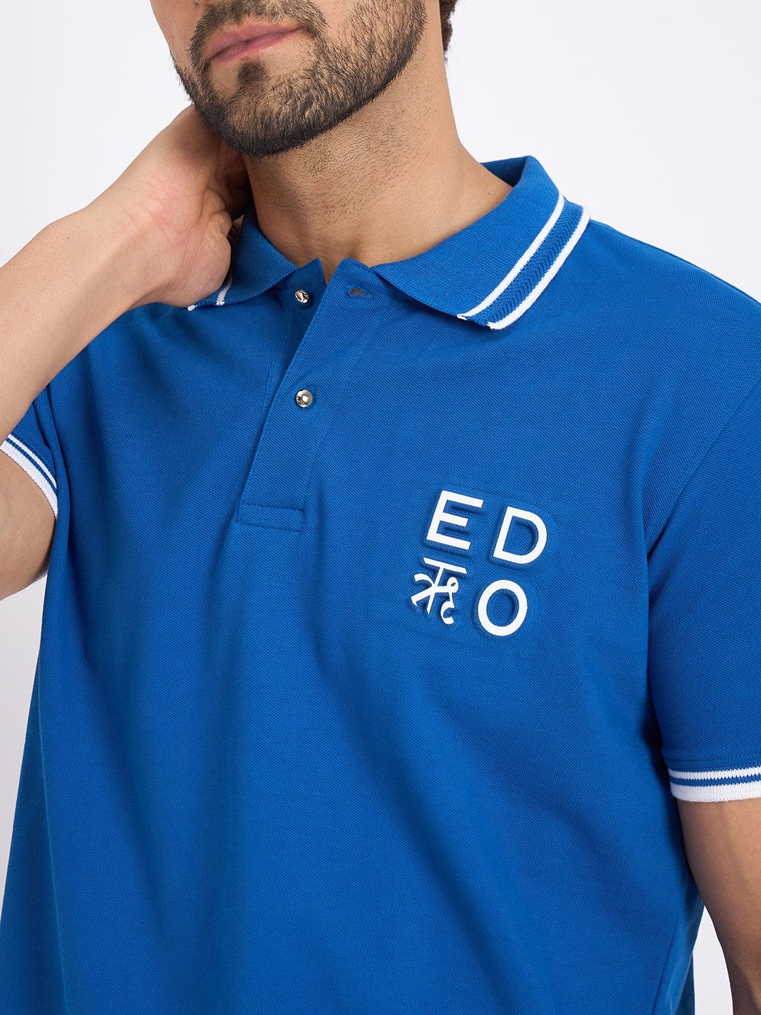 Polos Polo T-Shirt Classic Textured Embossed Polo T-Shirt