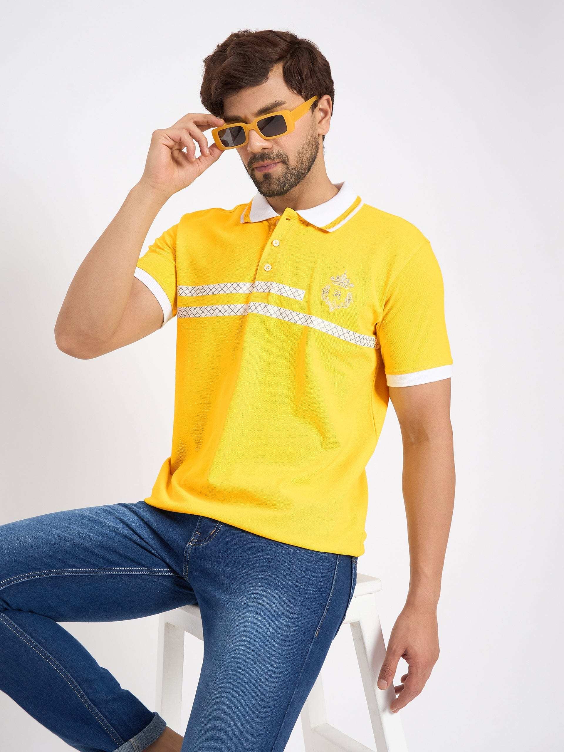Polos Polo T-Shirt Embroidered Crested Polo T Shirt