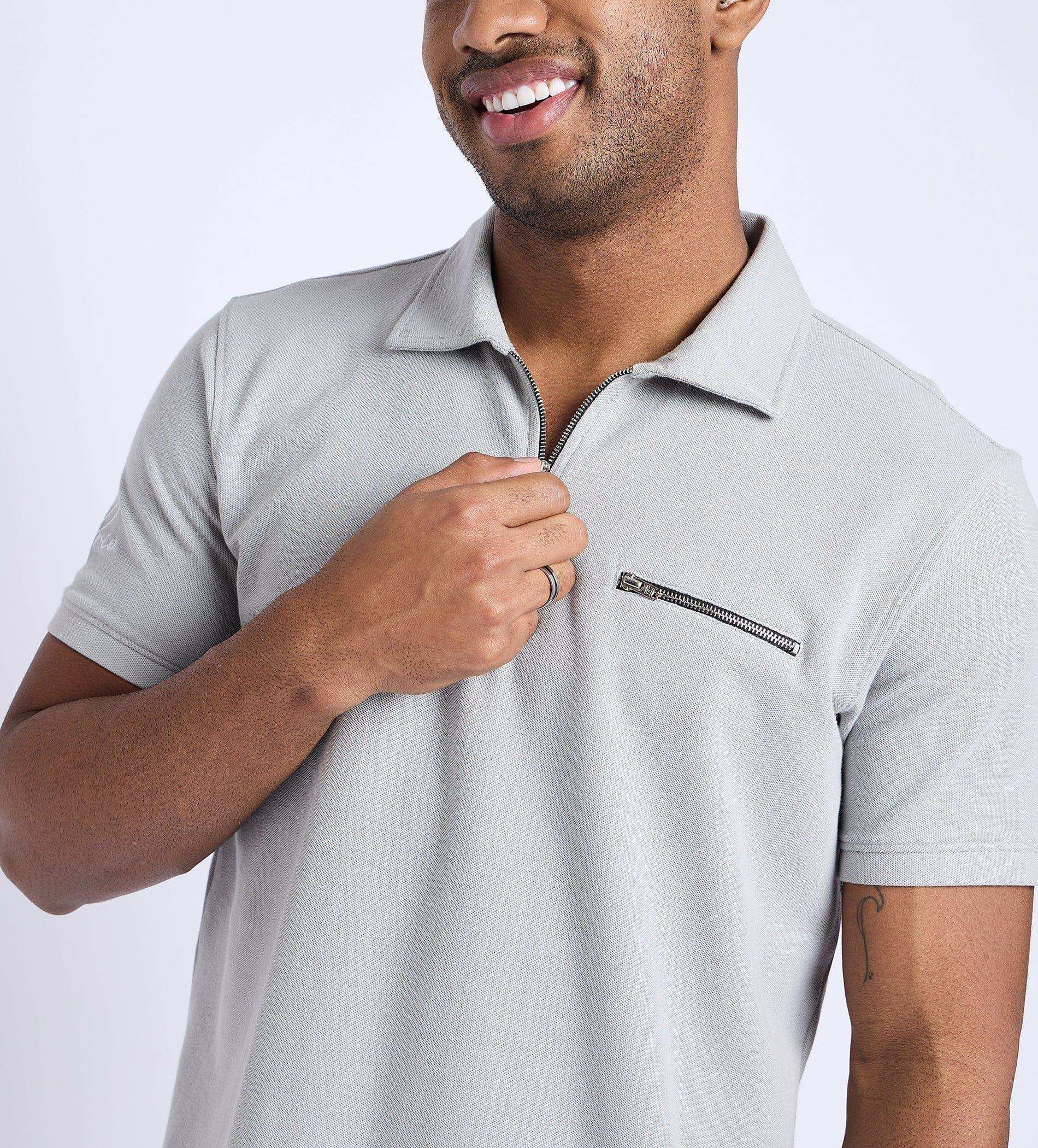 Polos Polo T-Shirt Knit Zipper Polo T-Shirt