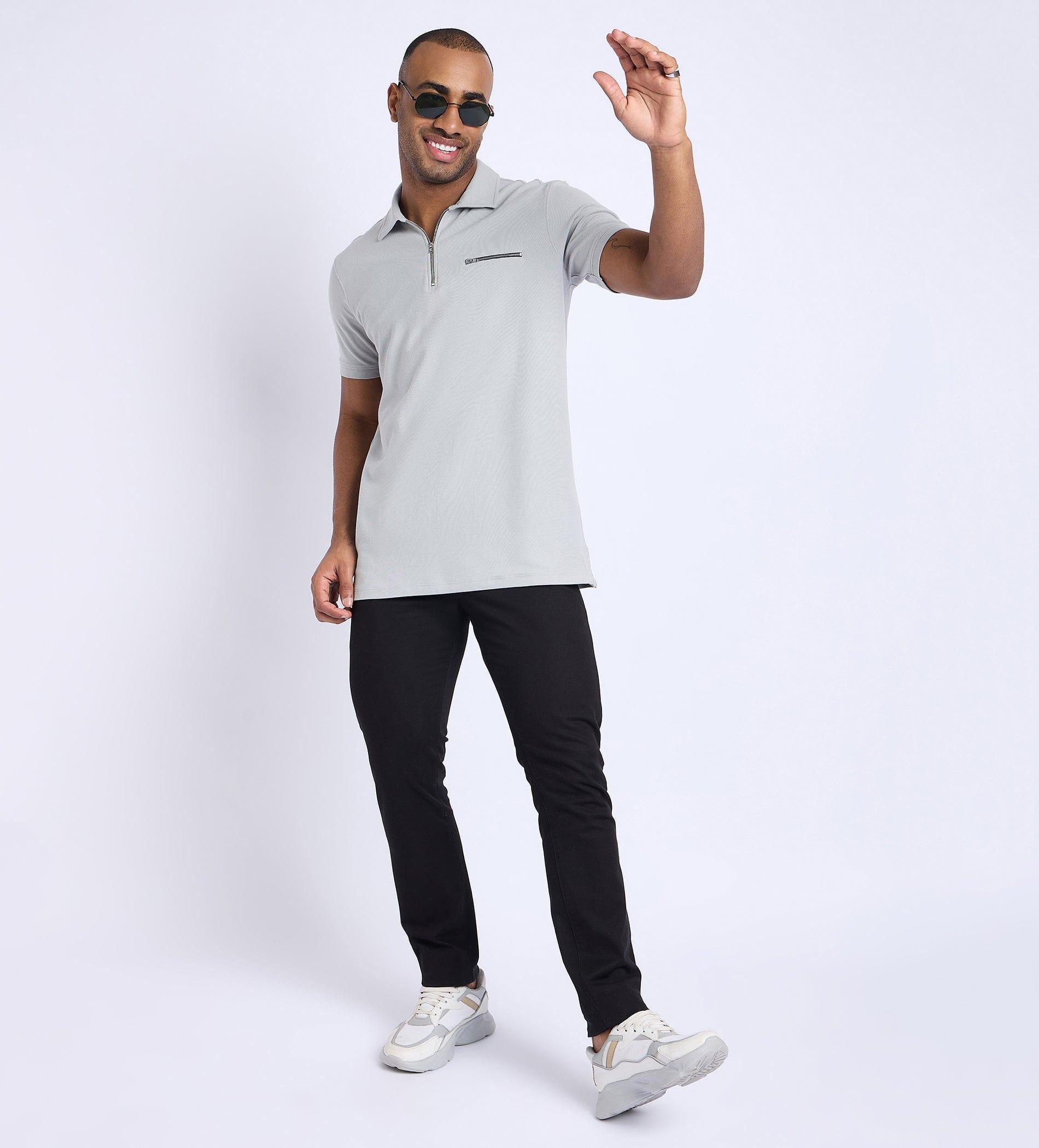 Polos Polo T-Shirt Knit Zipper Polo T-Shirt
