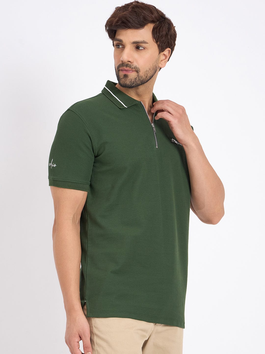 Polos Polo T-Shirt Knit Zipper Polo T-shirt
