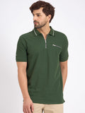 Polos Polo T-Shirt Knit Zipper Polo T-shirt