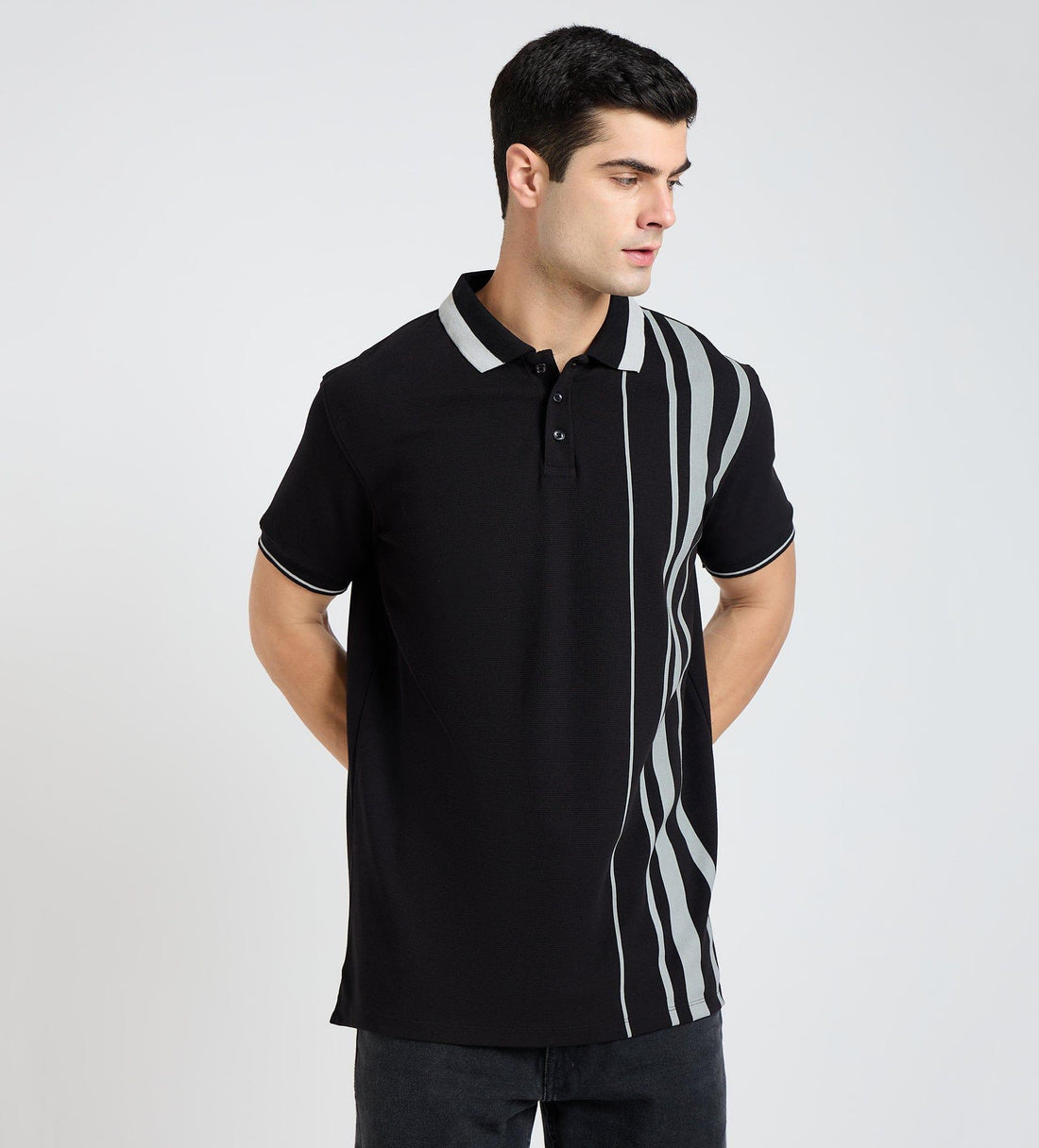 Polos Polo T-Shirt Monochrome Striper Polo T-Shirt