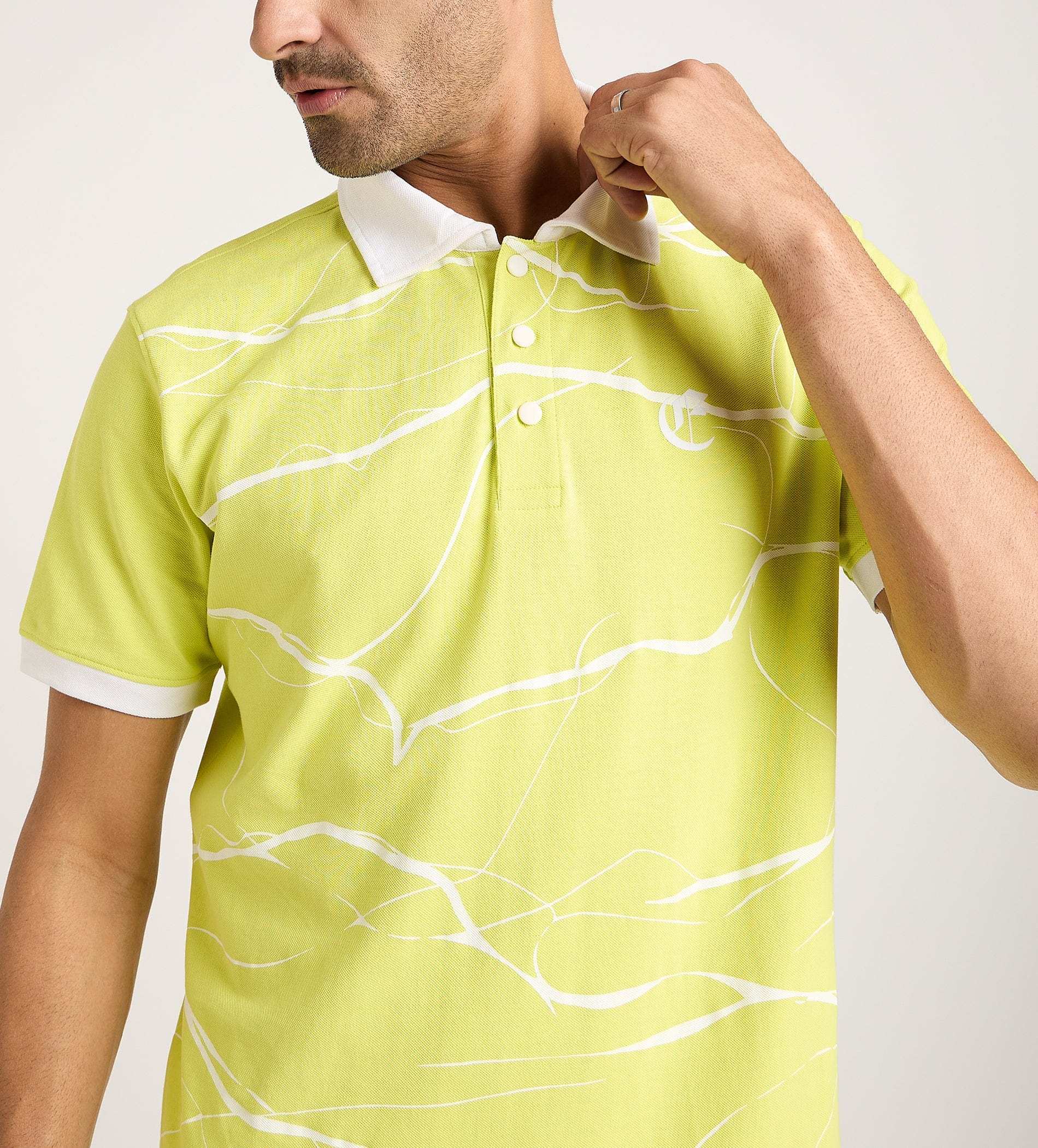 Polos Polo T-Shirt Neon Abstract Fusion T-Shirt For Men