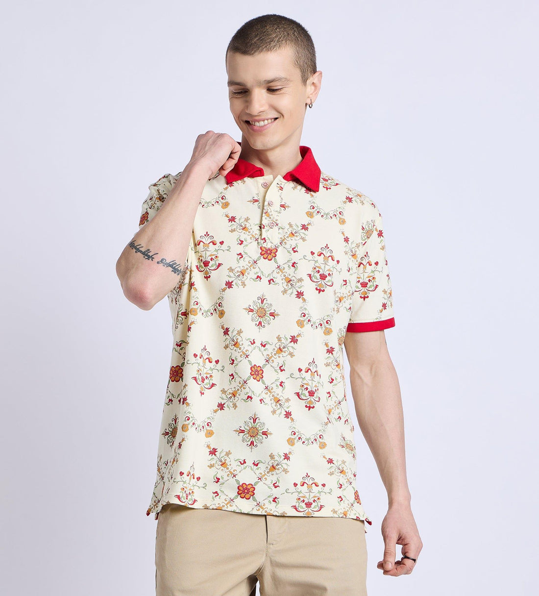 Polos Polo T-Shirt Off White Blossom Polo T-shirt For Men