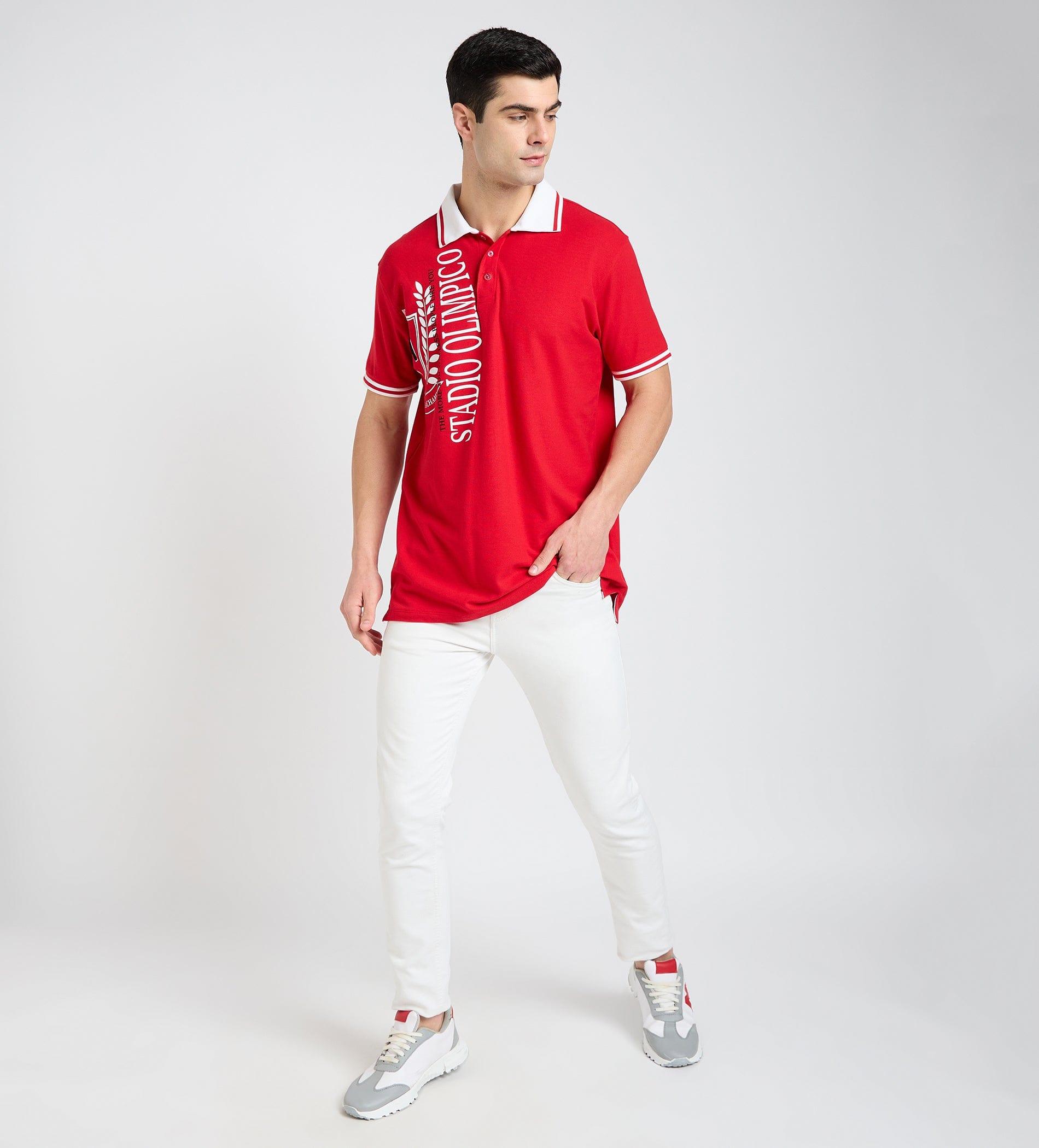 Polos Polo T-Shirt Red 21 Polo T-shirt For Men
