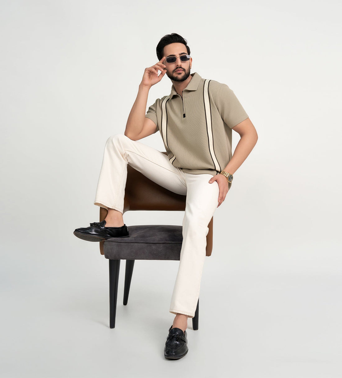 Polos Polo T-Shirt Structured Striper Polo T-shirt