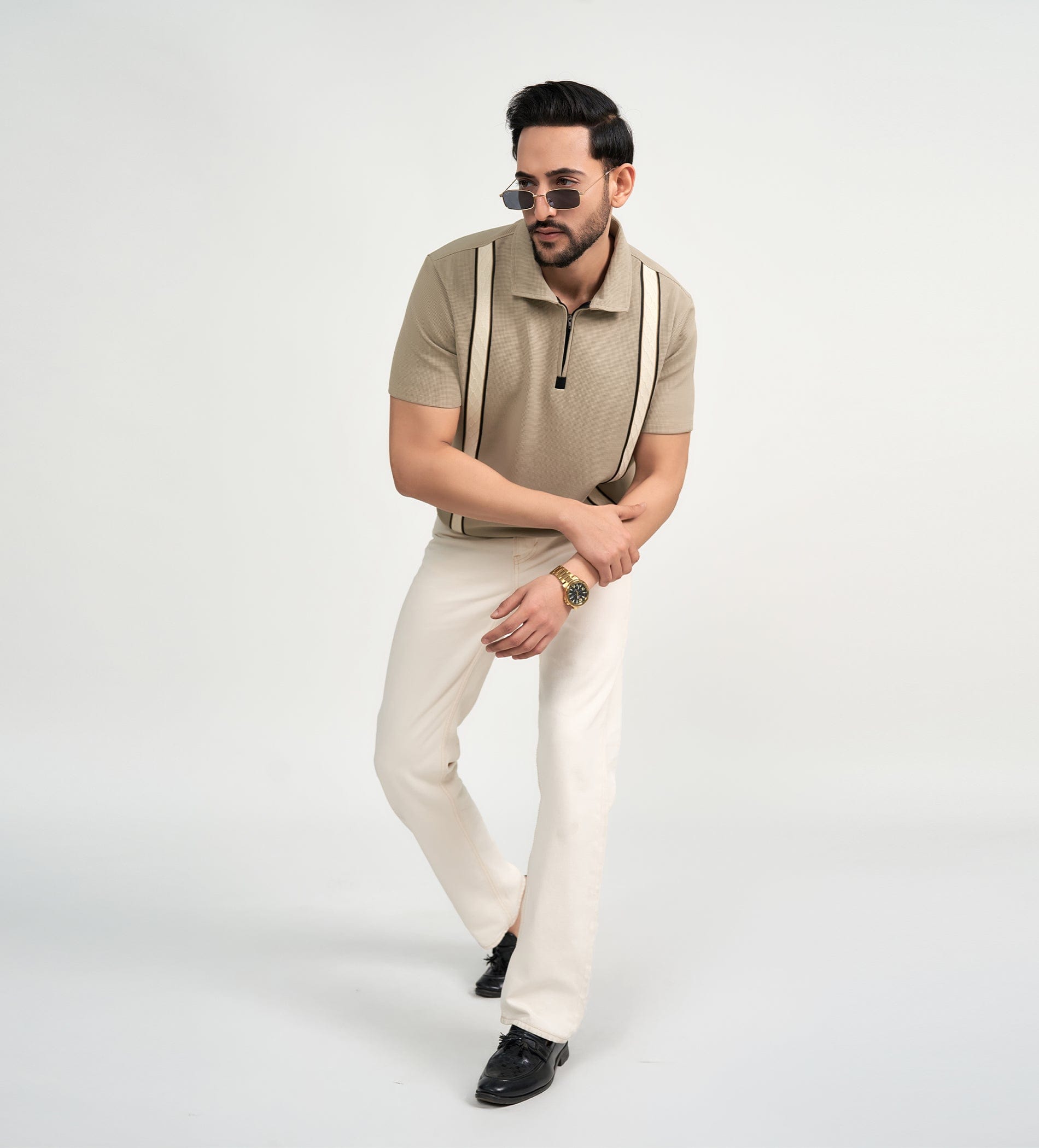 Polos Polo T-Shirt Structured Striper Polo T-shirt