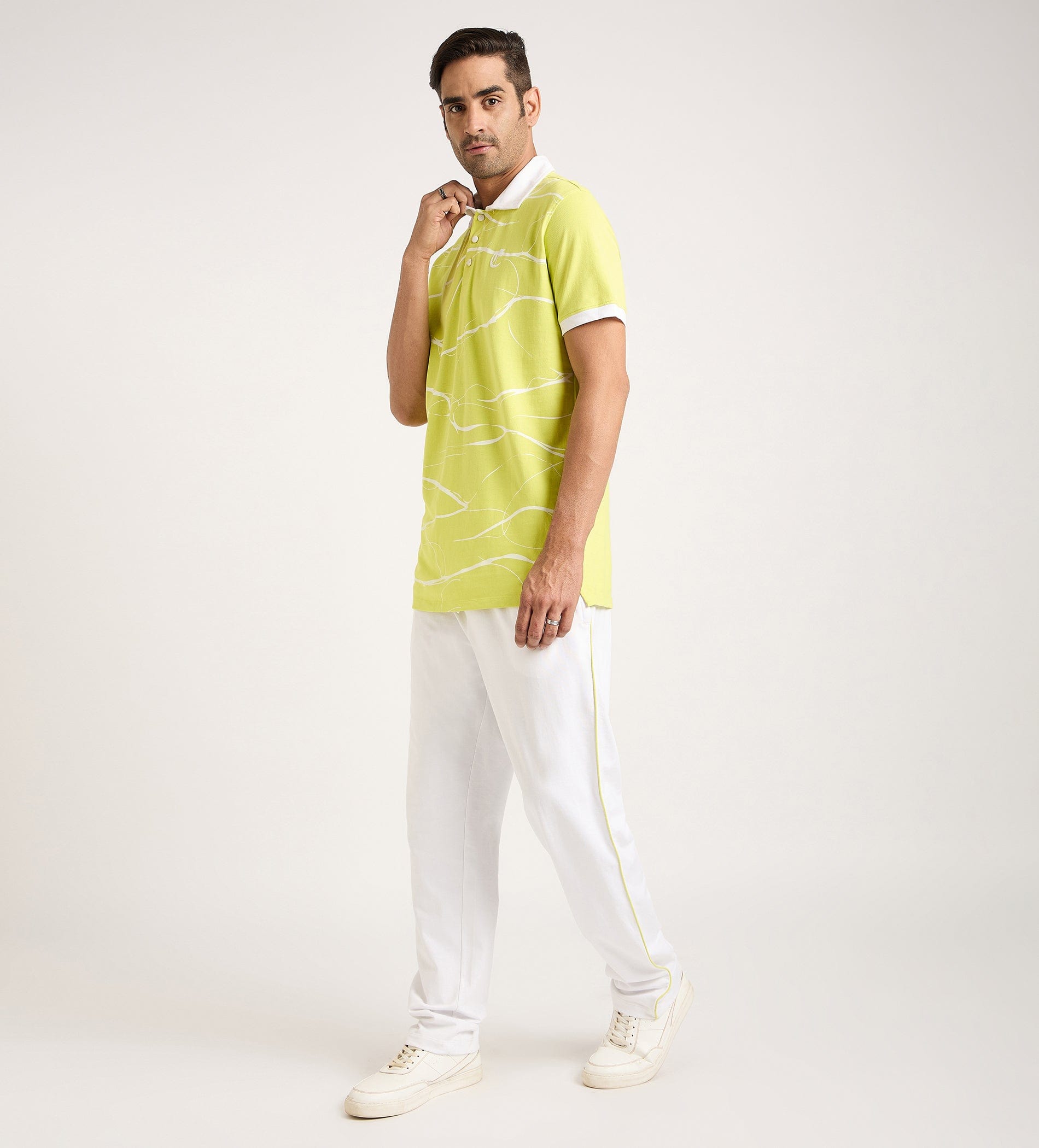 Polos T-Shirt Neon Abstract Fusion T-Shirt For Men