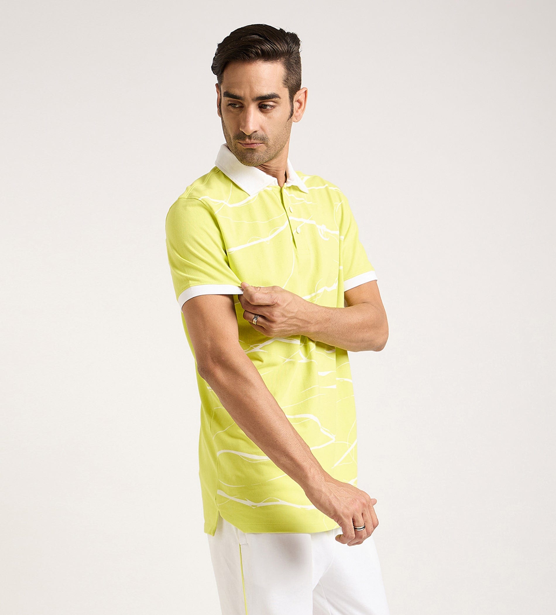 Polos T-Shirt Neon Abstract Fusion T-Shirt For Men