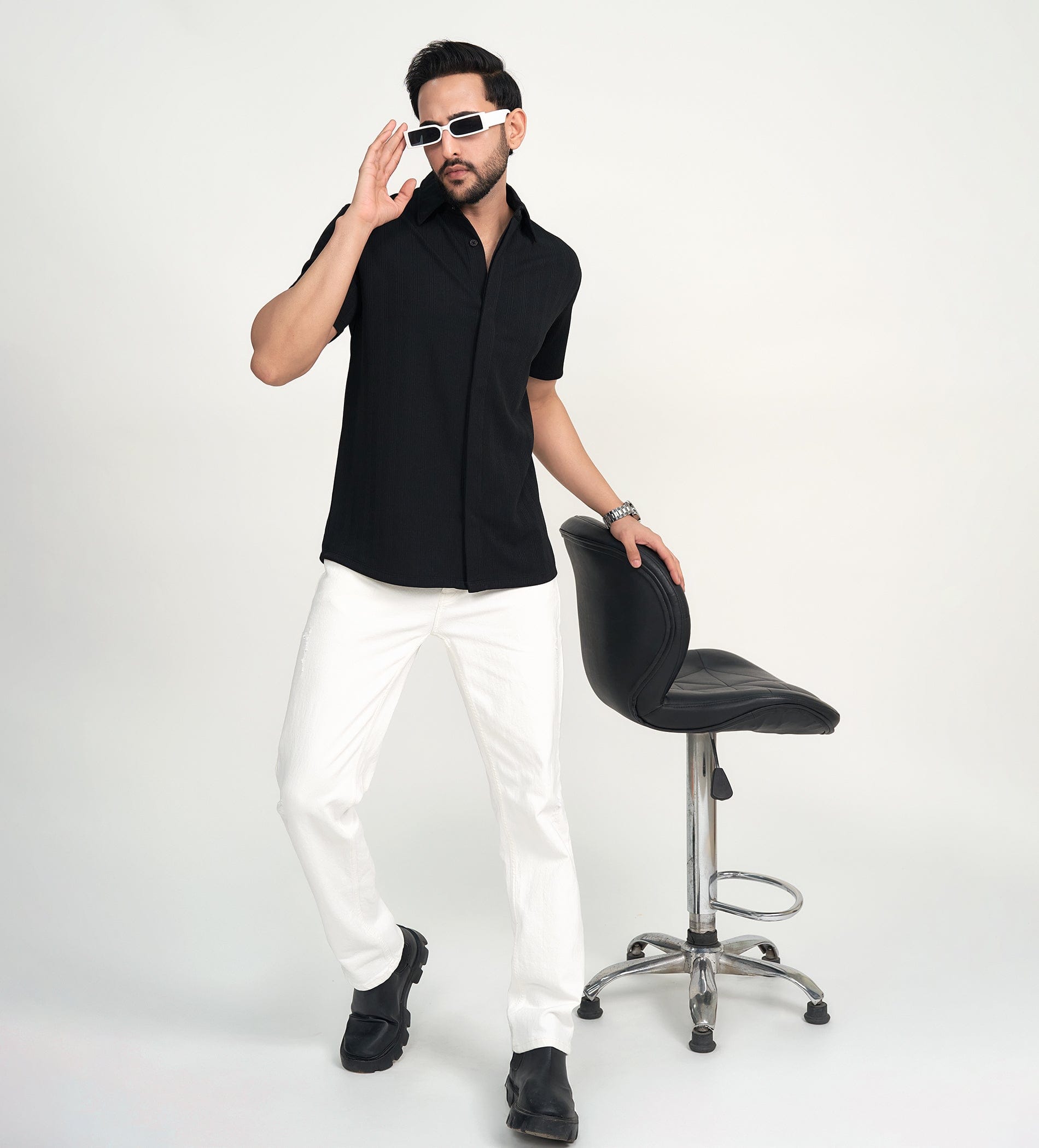 Shirts Half Sleeve Shirts Eclipse Button Shirt