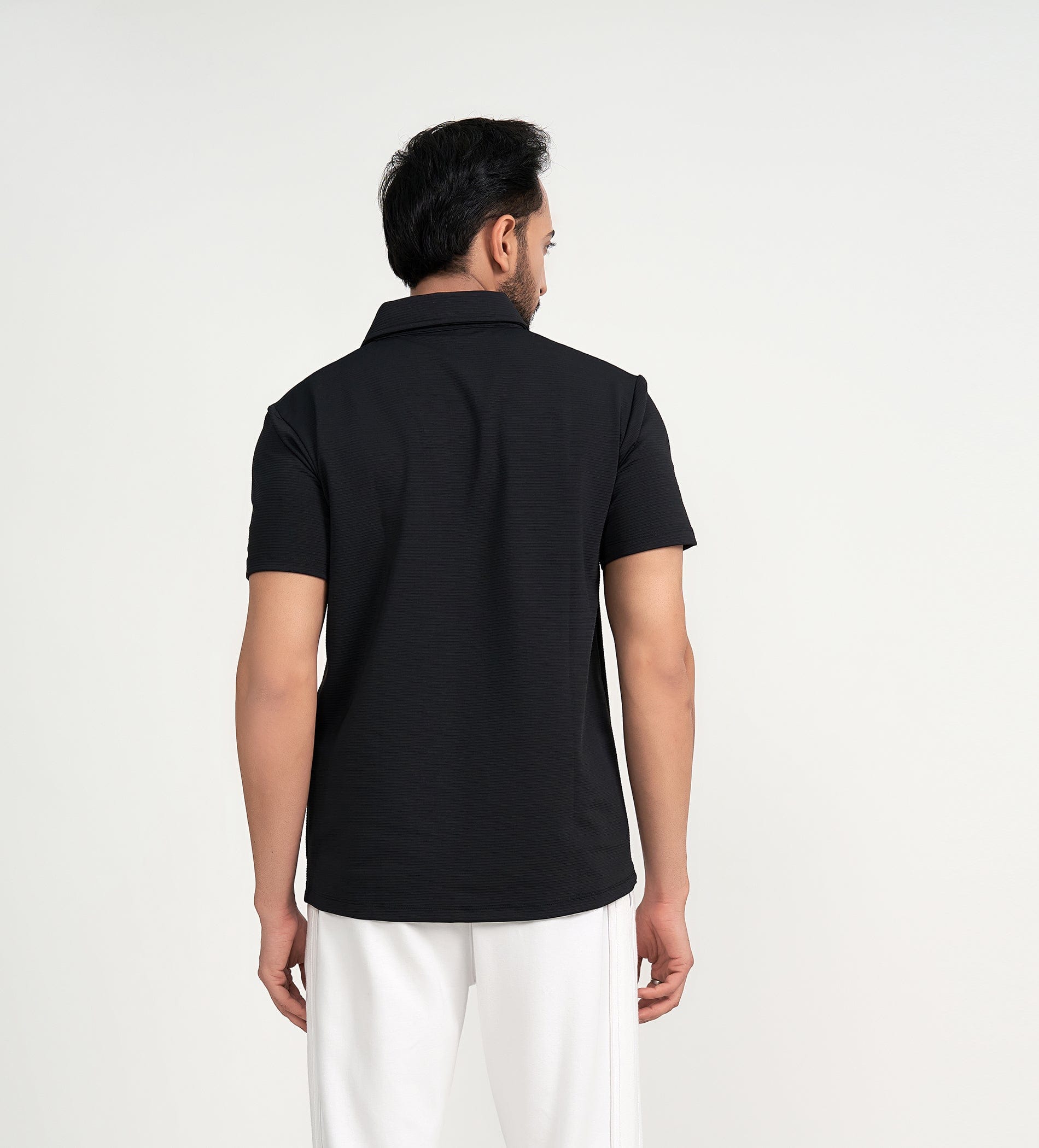 Shirts Half Sleeve Shirts Monochrome Flap Shirt