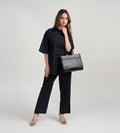 Shirts Kurta Minimalist Black Woven Kurta Shirts