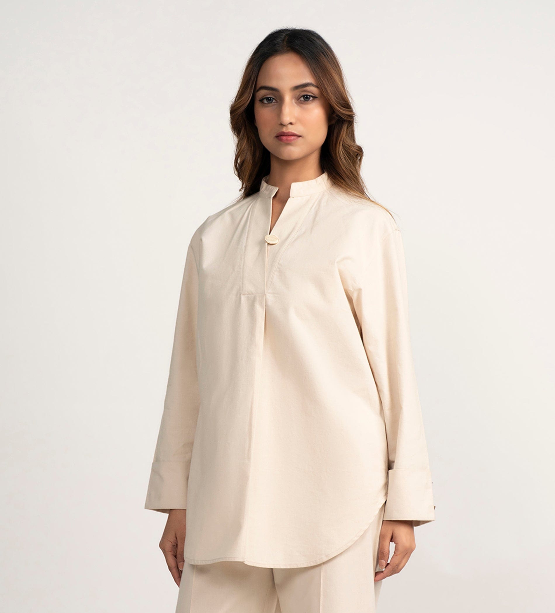 Shirts Kurta Versatile Cream Kurta Shirts