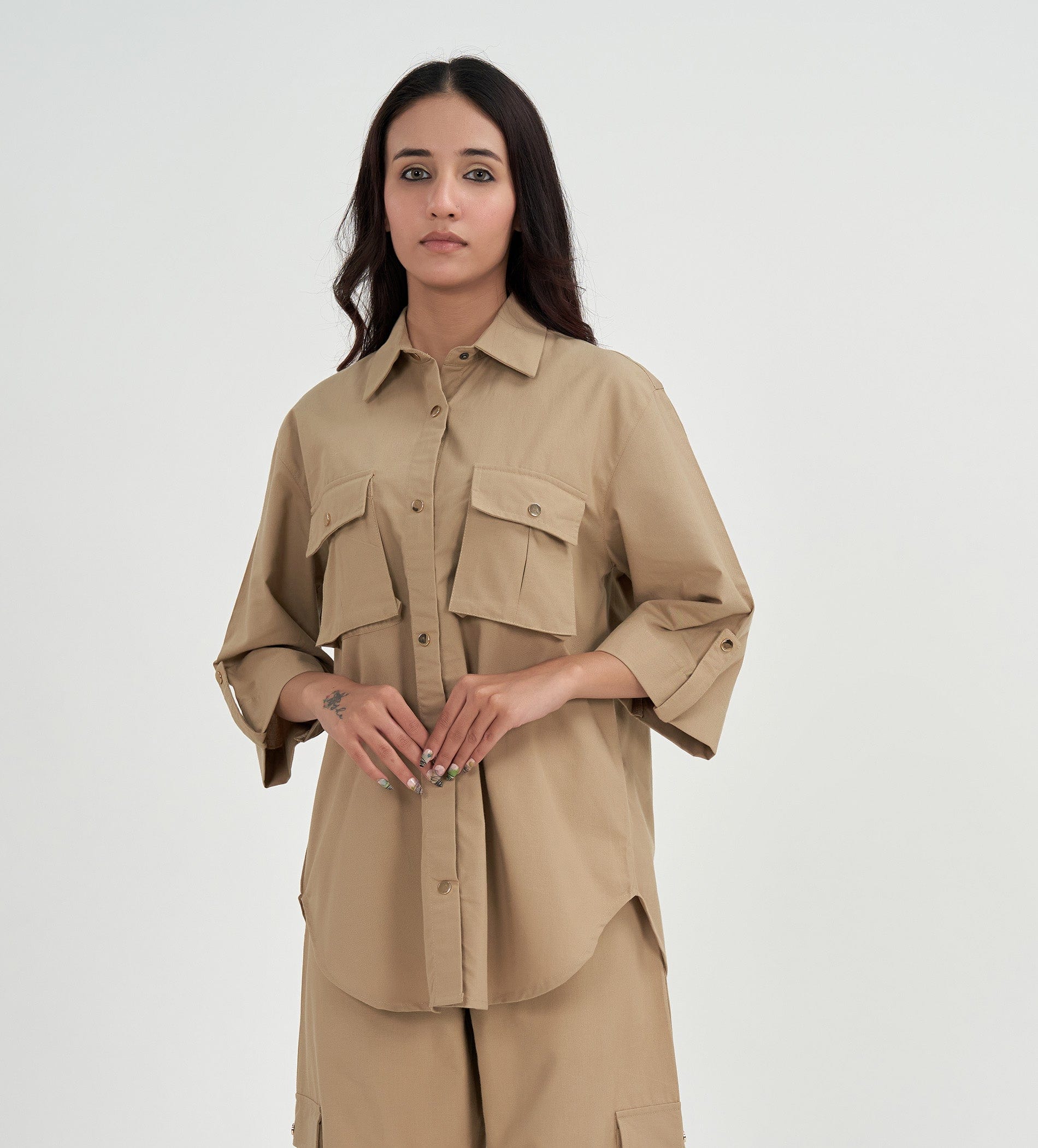 Shirts Shirts Trendy Tan Woven Shirt