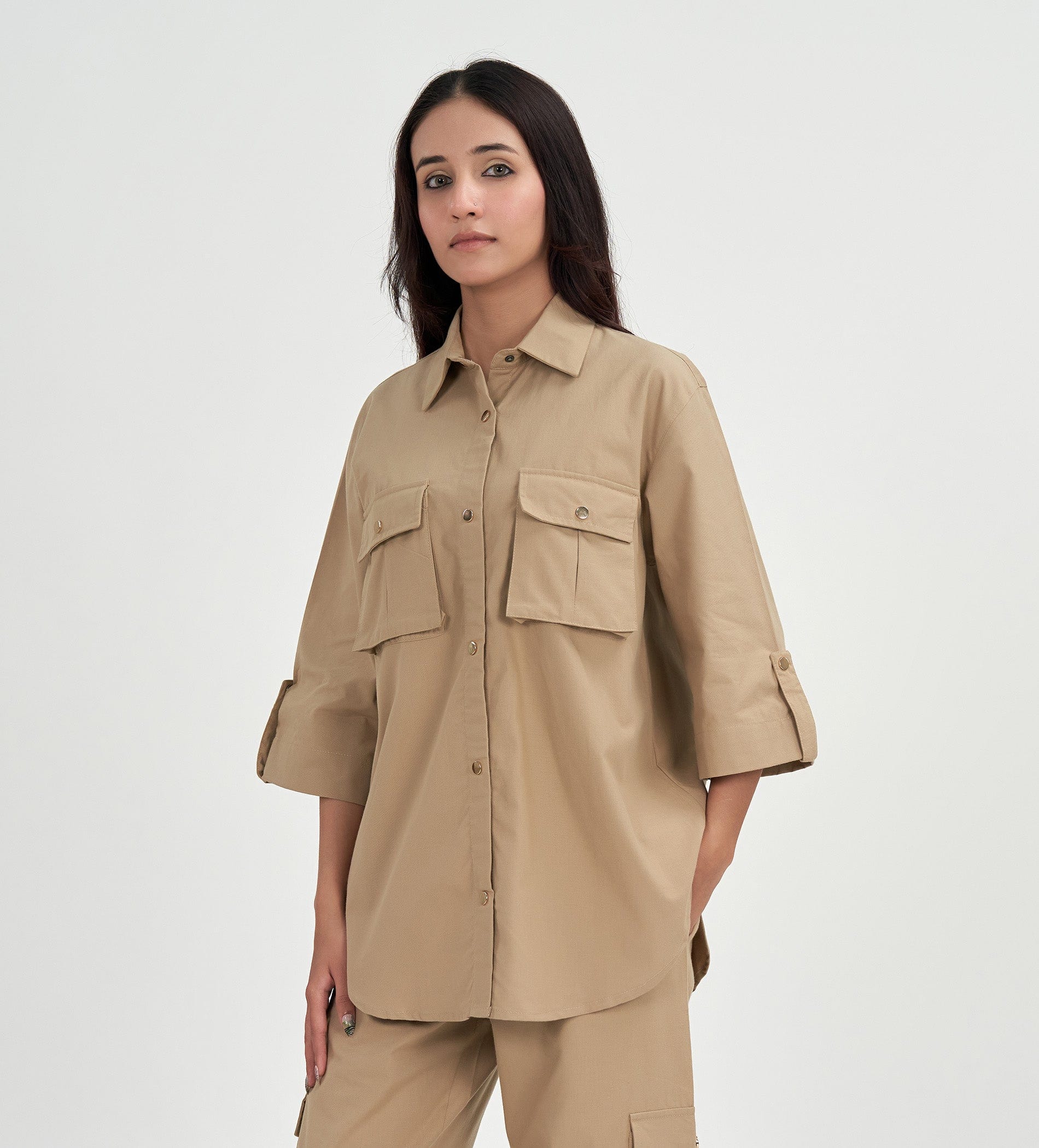 Shirts Shirts Trendy Tan Woven Shirt