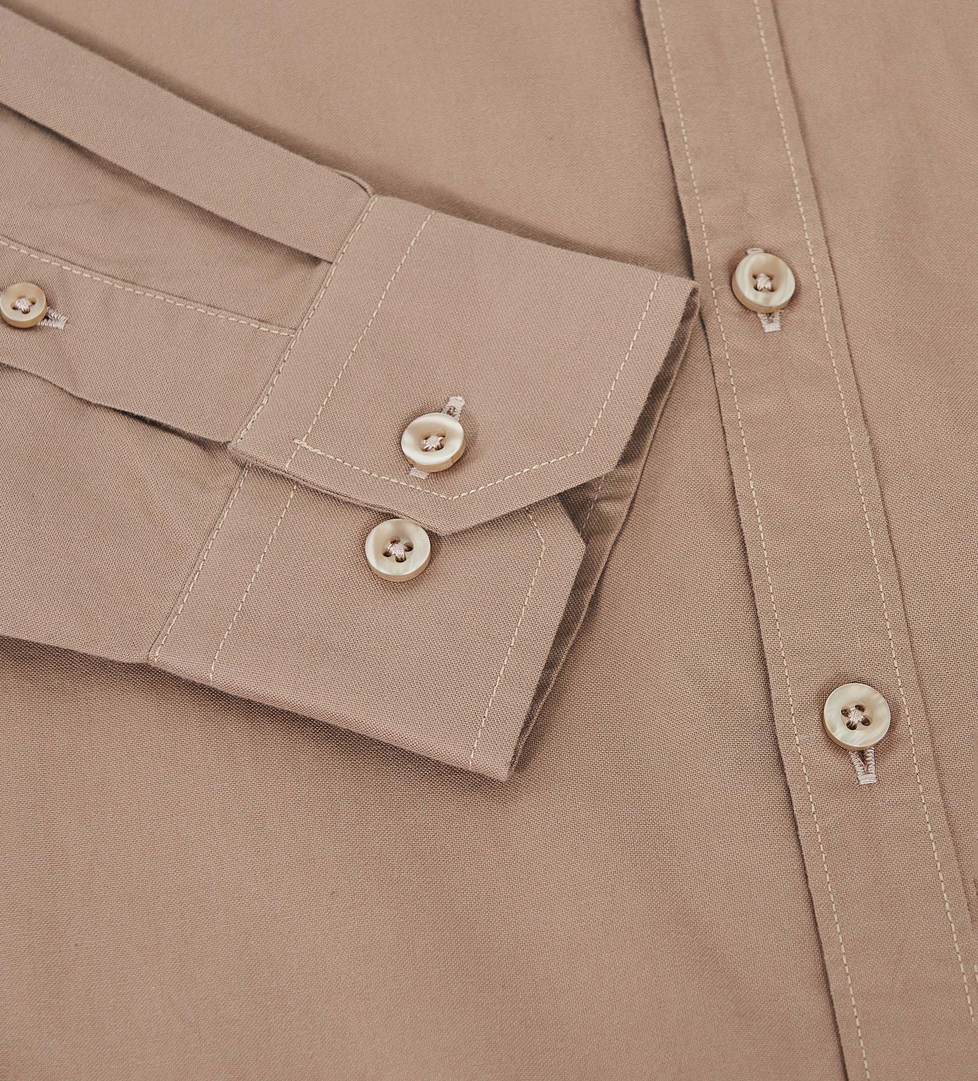 Shirts Woven Shirts Beige Classic Comfort Oxford Shirt