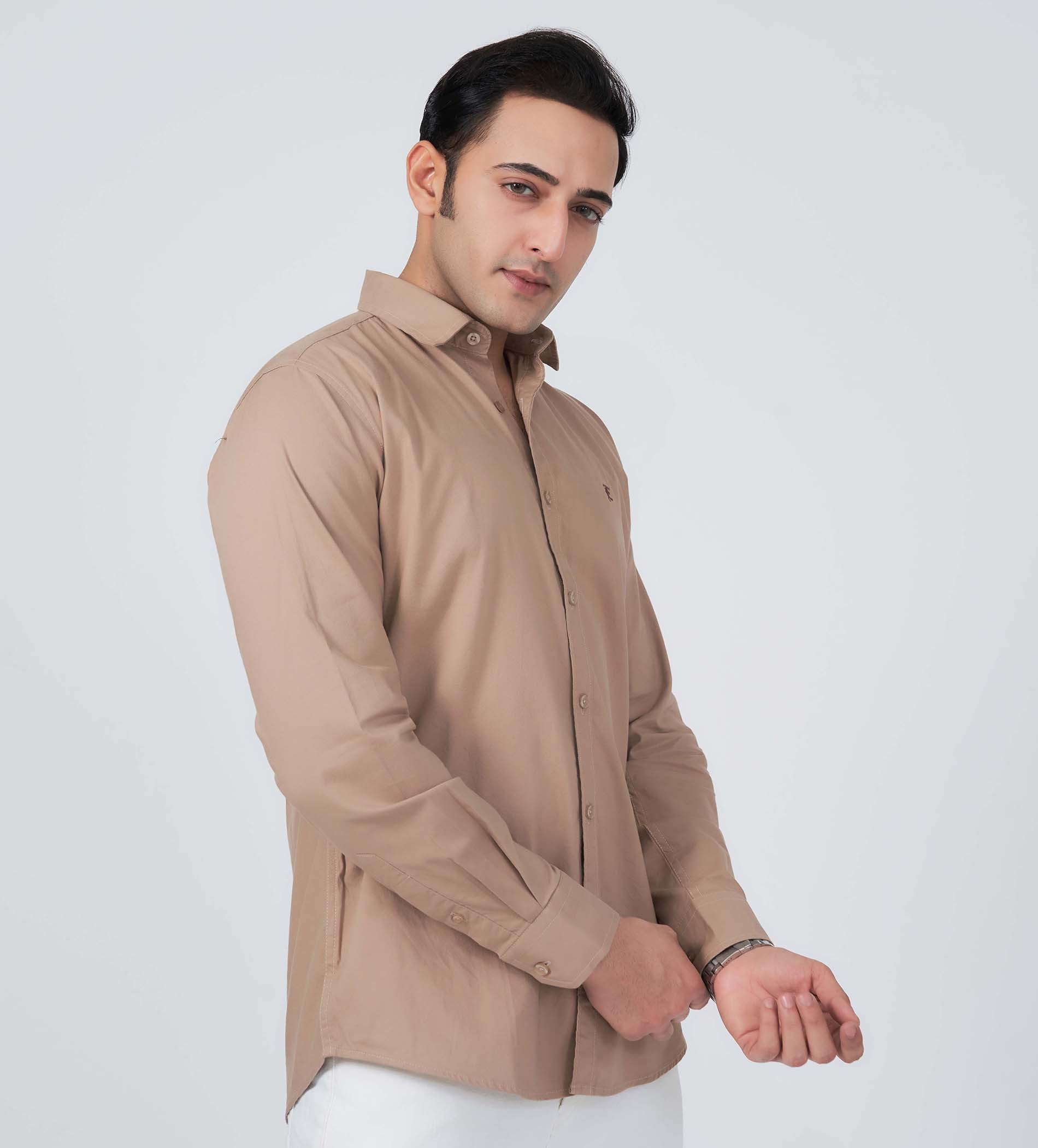 Shirts Woven Shirts Beige Classic Comfort Oxford Shirt