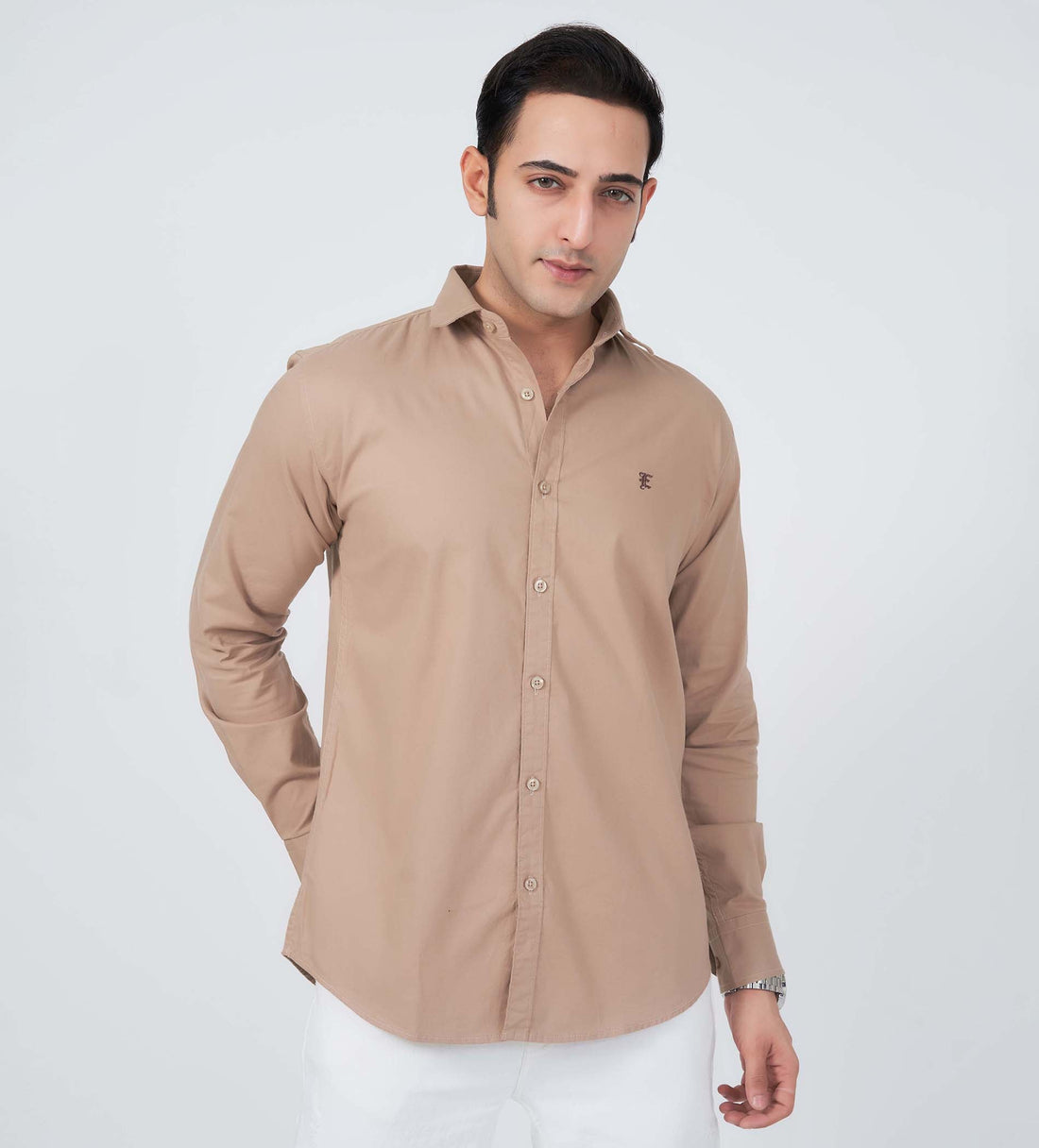 Shirts Woven Shirts Beige Classic Comfort Oxford Shirt