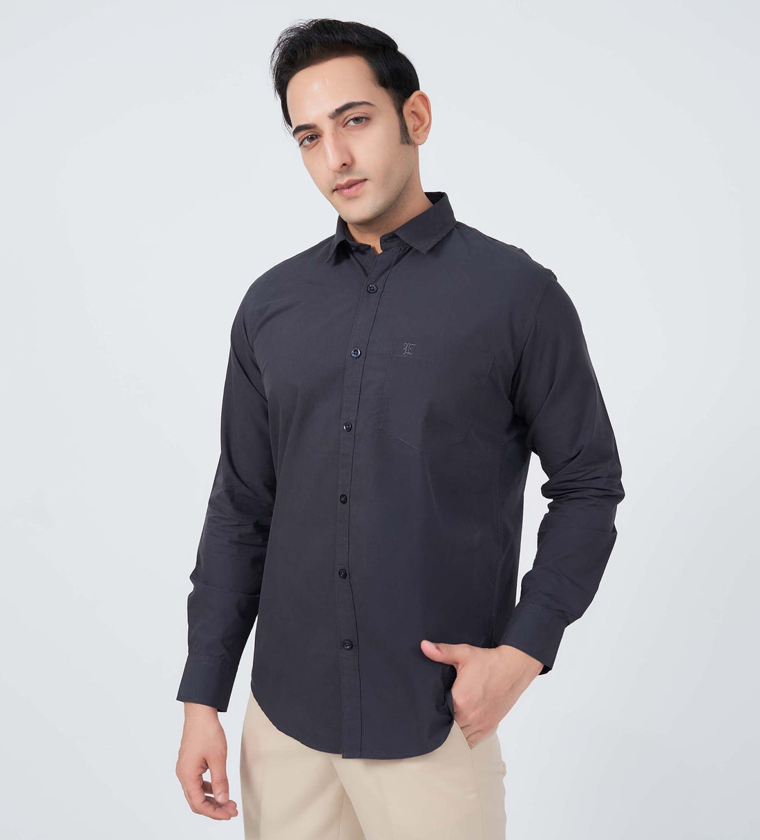 Shirts Woven Shirts Charcoal Luxe Poplin shirt