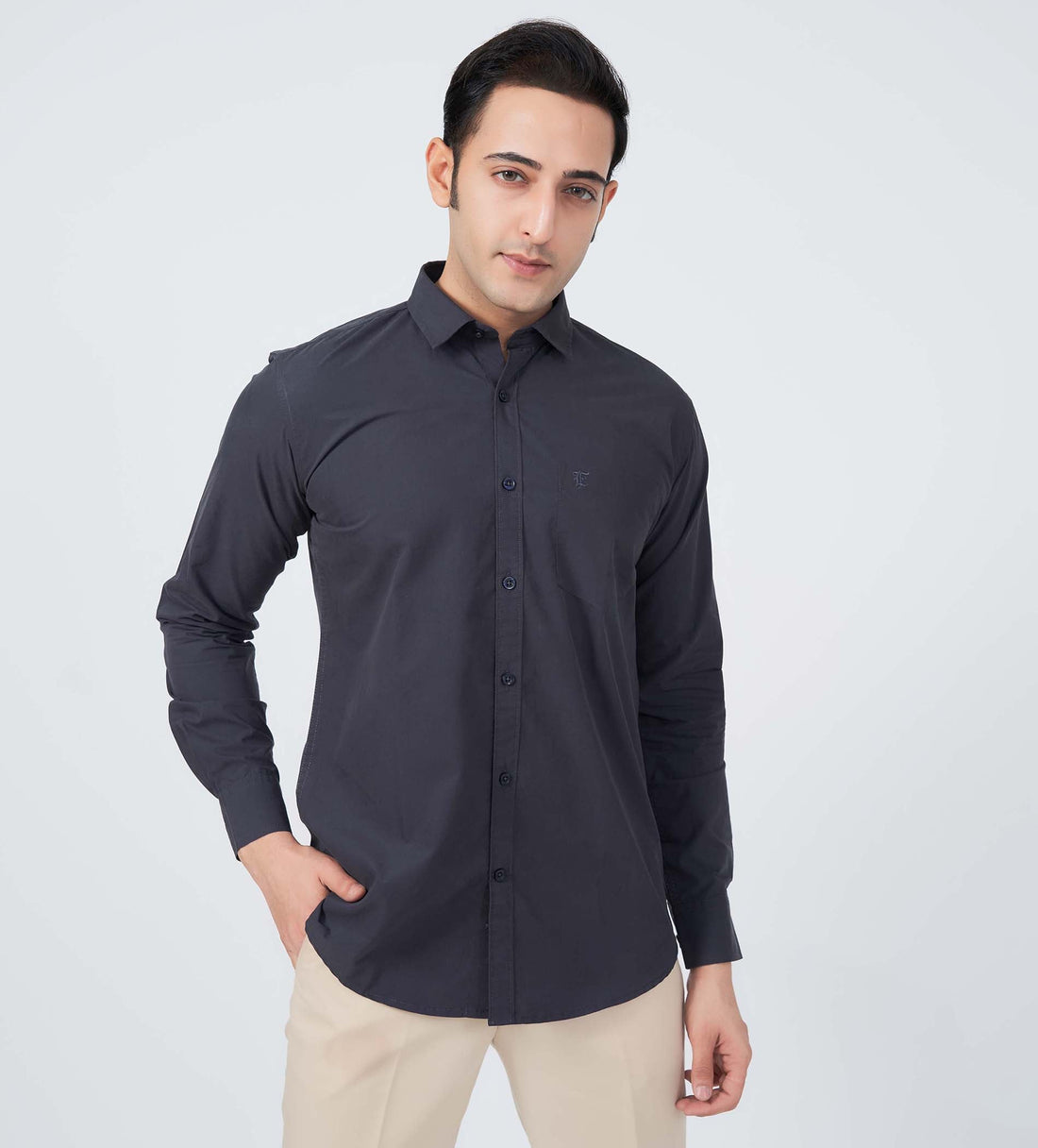 Shirts Woven Shirts Charcoal Luxe Poplin shirt